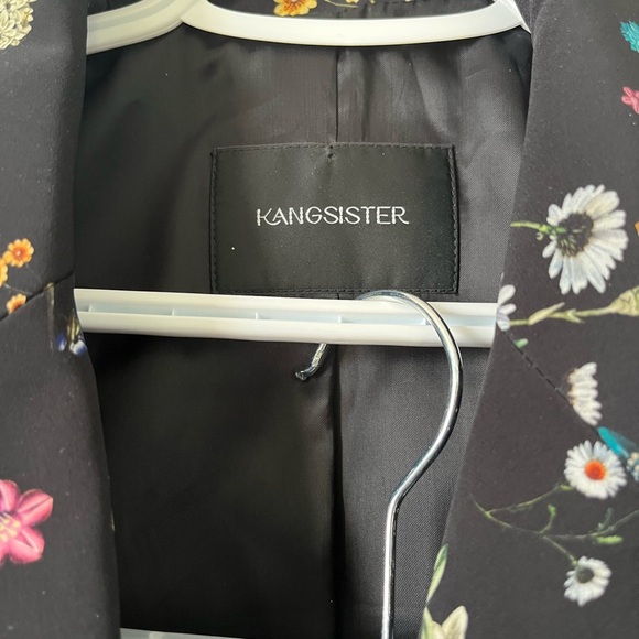 KANGSISTER Floral Pant Suit Black Multicoloured Separates Garden Party - Picture 4 of 16